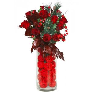 Christmas Ball Vase